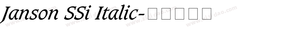 Janson SSi Italic字体转换